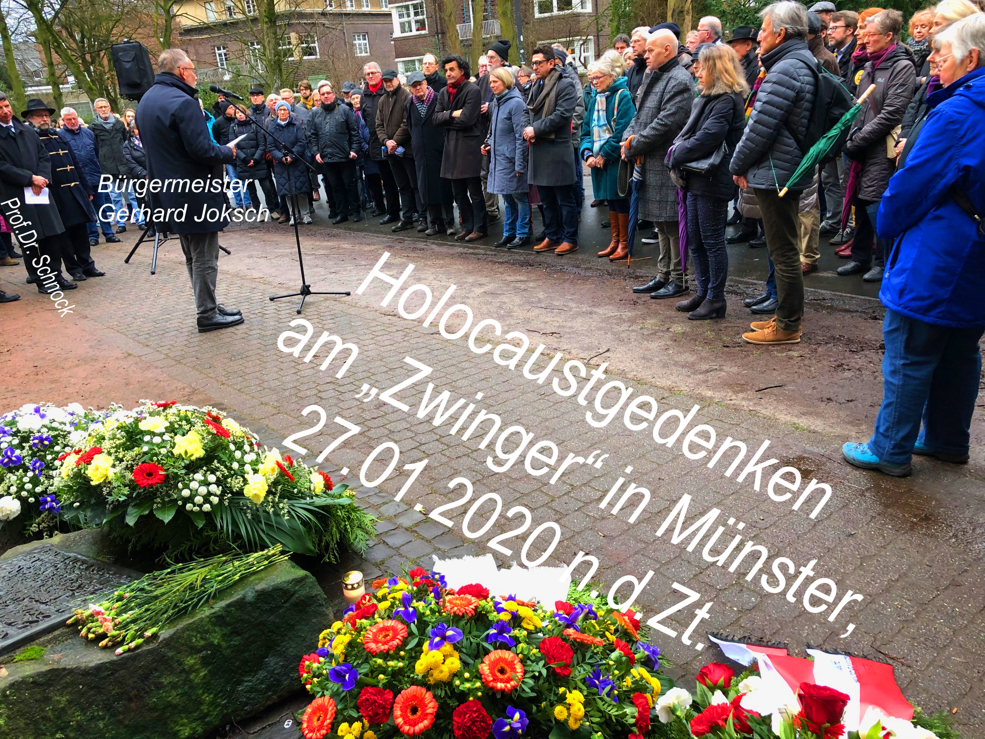 Gedenken der Befreiung von Auschwitz vor 75 Jahren am Zwinger in ...